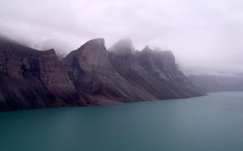 A fjord on Baffin Island, Nunavut, in the Canadian Arctic
