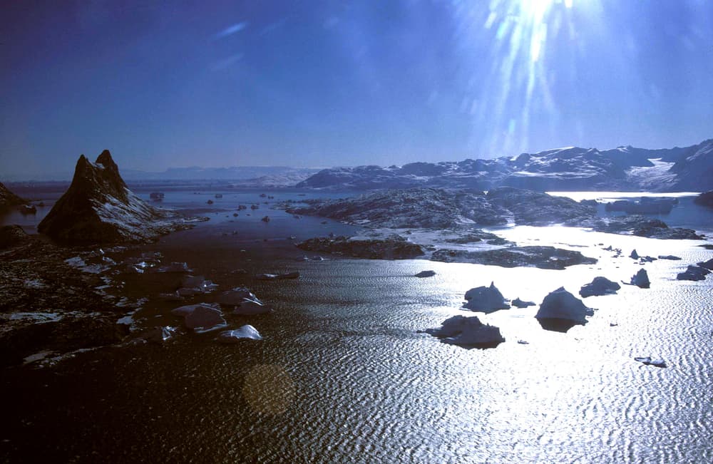 Glaciers and icebergs of the inner fjords — East Greenland