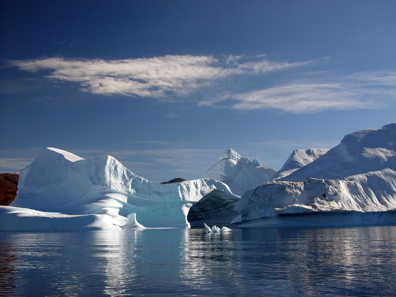 Icebergs in Scoresby Sund, East Greenland